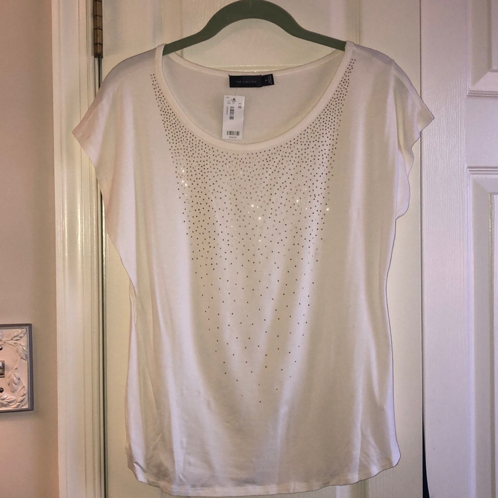 New with tag Limited knit top with gold detail Med